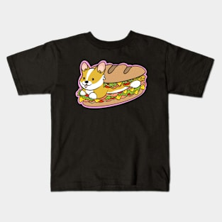 Cute Corgi Deli Sandwich Kids T-Shirt